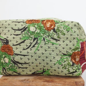 Hermoso algodón Vintage Kantha cepillos bolsa de maquillaje accesorio T-Pouch Kantha trabajo cepillo bolsa india étnica bolsa baño artículos de tocador cosméticos