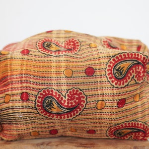 Pretty Cotton Vintage Kantha Brushes Bolsa de maquillaje Accesorio T-Pouch Kantha Work Brush Bag Indio Étnico Bolsa Baño Artículos de tocador Cosméticos