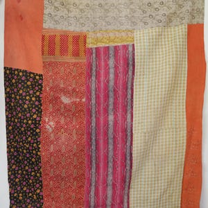 Vintage Kantha-quilt: handgemaakte deken van gerecycled katoen