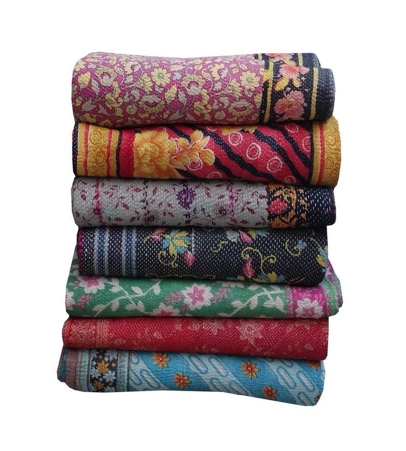 Vintage Kantha Quilt Lot 75 Pieces Handmade Embroidered Gudari Etsy