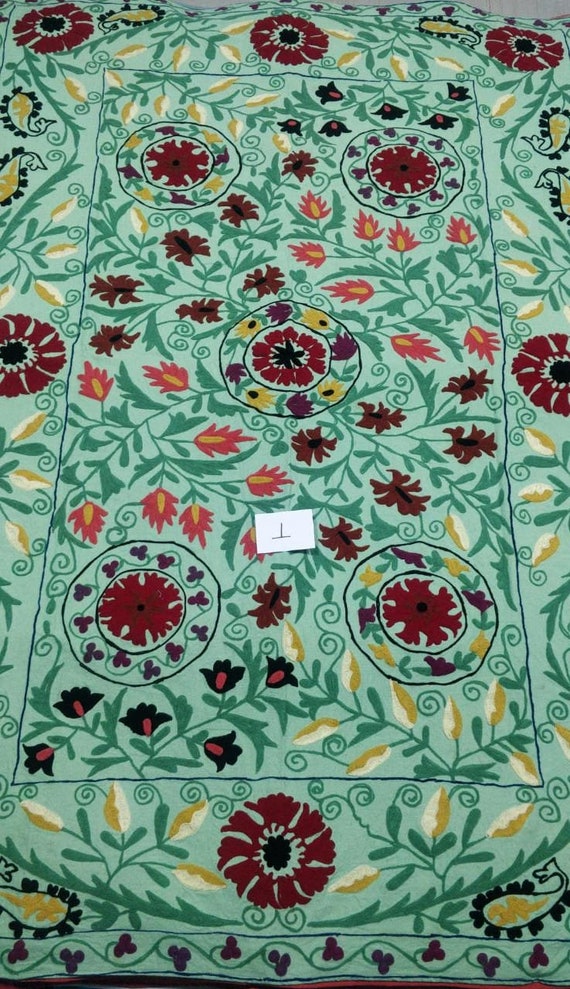 Cotton Suzani Throw Blanket Hand Embroidery Bed Sheet Bedspread Suzani Embroidery Suzani Wall Hanging Uzbek Suzani Table Cover Etsy Canada