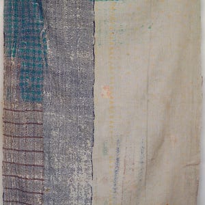 Trapunta Kantha vintage reversibile, coperta in cotone trapuntata a mano, biancheria da letto indiana unica.