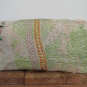 Algodón Hecho a mano Vintage Kantha Brushes Makeup Bag Accesorio T-Pouch Kantha Work Brush Bag Indian Ethnic Pouch Bathroom Toiletries Cosméticos