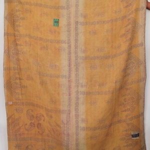 Indian VINTAGE Kantha Quilt Handmade Kantha Bedcover Throw Cotton Blanket Gudari Traditional Kantha Quilt