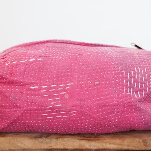 Hermoso algodón Vintage Kantha cepillos bolsa de maquillaje accesorio T-Pouch Kantha trabajo cepillo bolsa india étnica bolsa baño artículos de tocador cosméticos