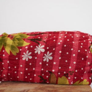 Algodón hecho a mano Vintage Kantha cepillos bolsa de maquillaje accesorio T-Pouch Kantha trabajo cepillo bolsa india étnica bolsa baño artículos de tocador cosméticos
