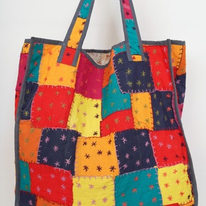 Premium Calidad Diseñador Étnico Hecho a Mano Nuevo Diseño Bolso de Algodón Orgánico Hermoso Recién Llegados Mejor Bolso 2022 Vintage Elegante Kantha Tote Bag