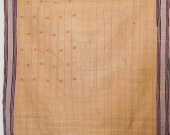 Miękka bawełniana narzuta Kantha, dwustronna kołdra w stylu vintage, kwiatowy koc boho, ręcznie robiona pościel indyjska
