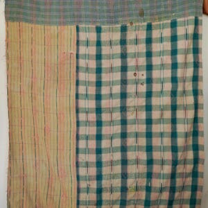 Unieke vintage kantha-quilt handgemaakte Indiase plaid voor slaapbank