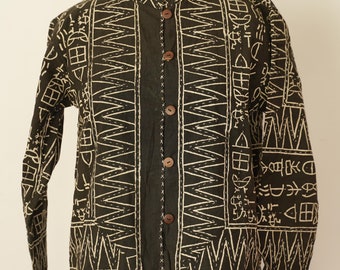 M Size Non-Fiber Ikat Pattern Indian Reversible Jackets, 100% Pure Cotton Jacket, Quilted Coat, Unisex Blazer, Christmas Sale 2022