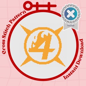 Marvel Rivals: Johnny Storm Human Torch KO Cross Stitch Pattern (PDF Pattern)