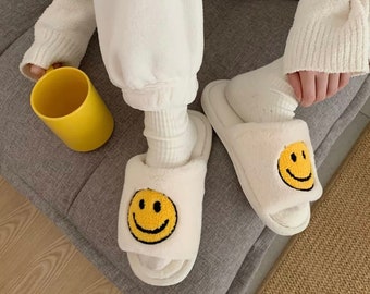 Smiley Face Slippers | Etsy
