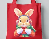 Cute Christmas Bunny Clipart PNG Digital Art,Super Cute Artsy Creative Design for Graphic Tee Shirts, Stickers,Cups,Keychains,Tote Bags etc