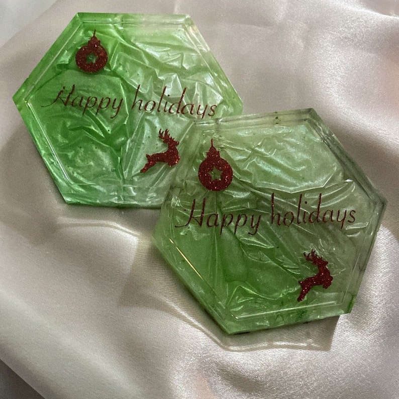 Fun Christmas Table Decor , Coasters , Christmas Decoration , Festive Table Decor, Holiday Table