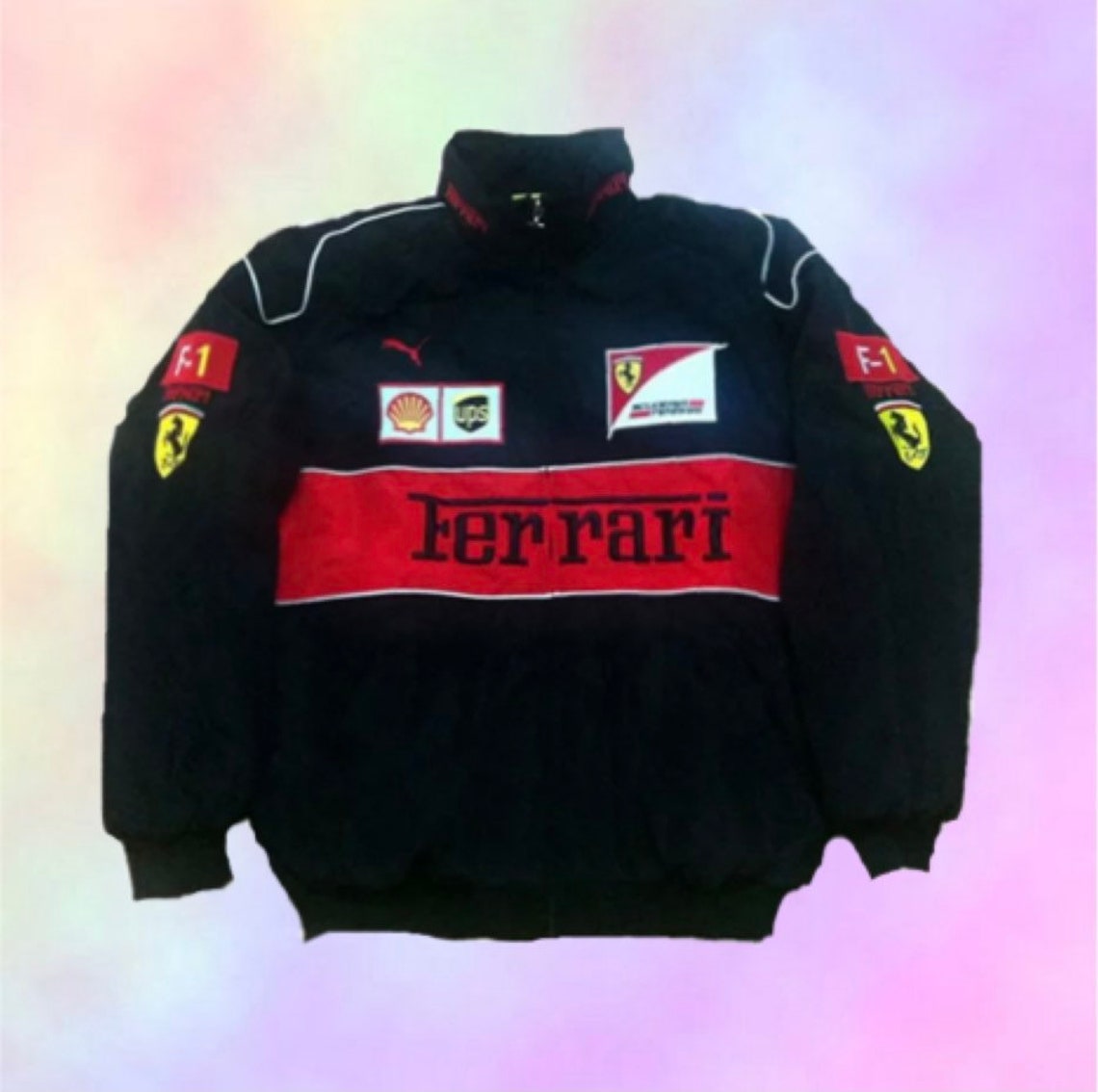 Black Red Ferrari F1 Racing Car Jacket NASCAR Jacket Y2k 2000s | Etsy UK