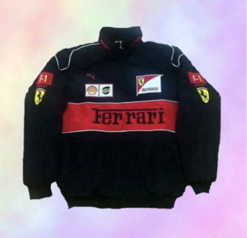 F1 Racing Jacket NASCAR Jacket Ferrari Jacket Unisex Black | Etsy UK