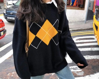 argyle sweater womens