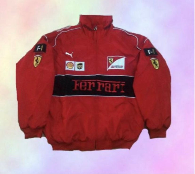 F1 Racing Jacket NASCAR Jacket Ferrari Jacket Unisex Black | Etsy UK