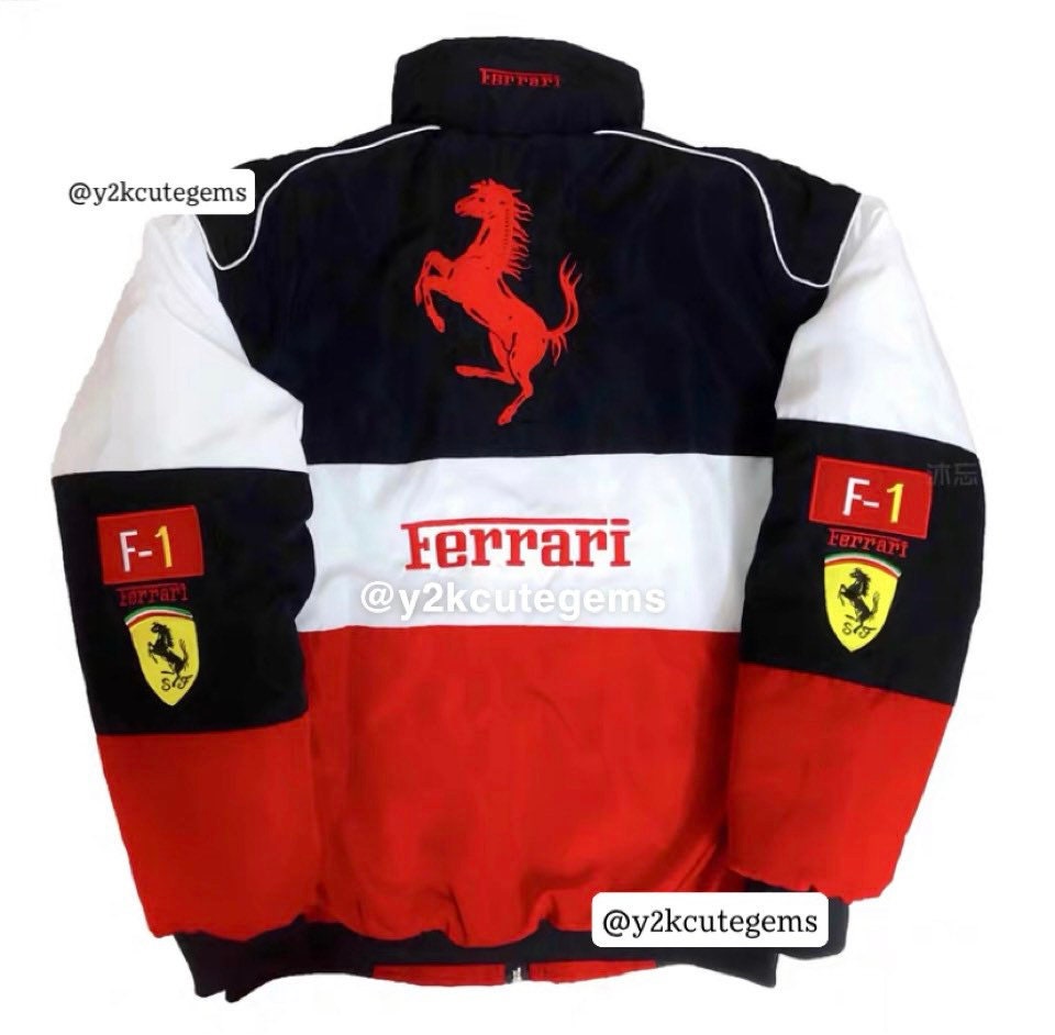 F1 Racing Jacket NASCAR Jacket Ferrari Jacket Unisex Black | Etsy UK