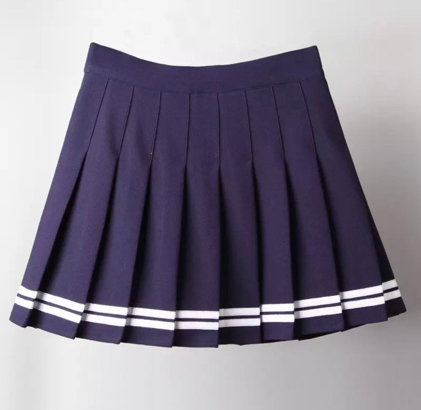 Vintage Korean Style Patchwork Skirt Harajuku Black Pleated - Etsy UK