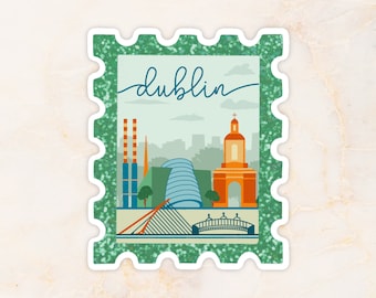 Etiqueta engomada del vinilo del brillo del sello de Dublín