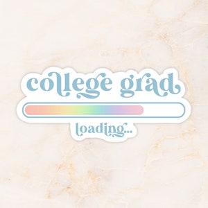 College GradLoading laminierter Vinyl Aufkleber