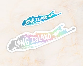 Pegatina de vinilo holográfica de Long Island