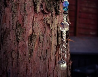 Beautiful Boho  Hippy Style 'Fairy on Pearl'  suncatcher - Ideal for Garden and Home ornamental - unusual gift decorative and unique SALE!