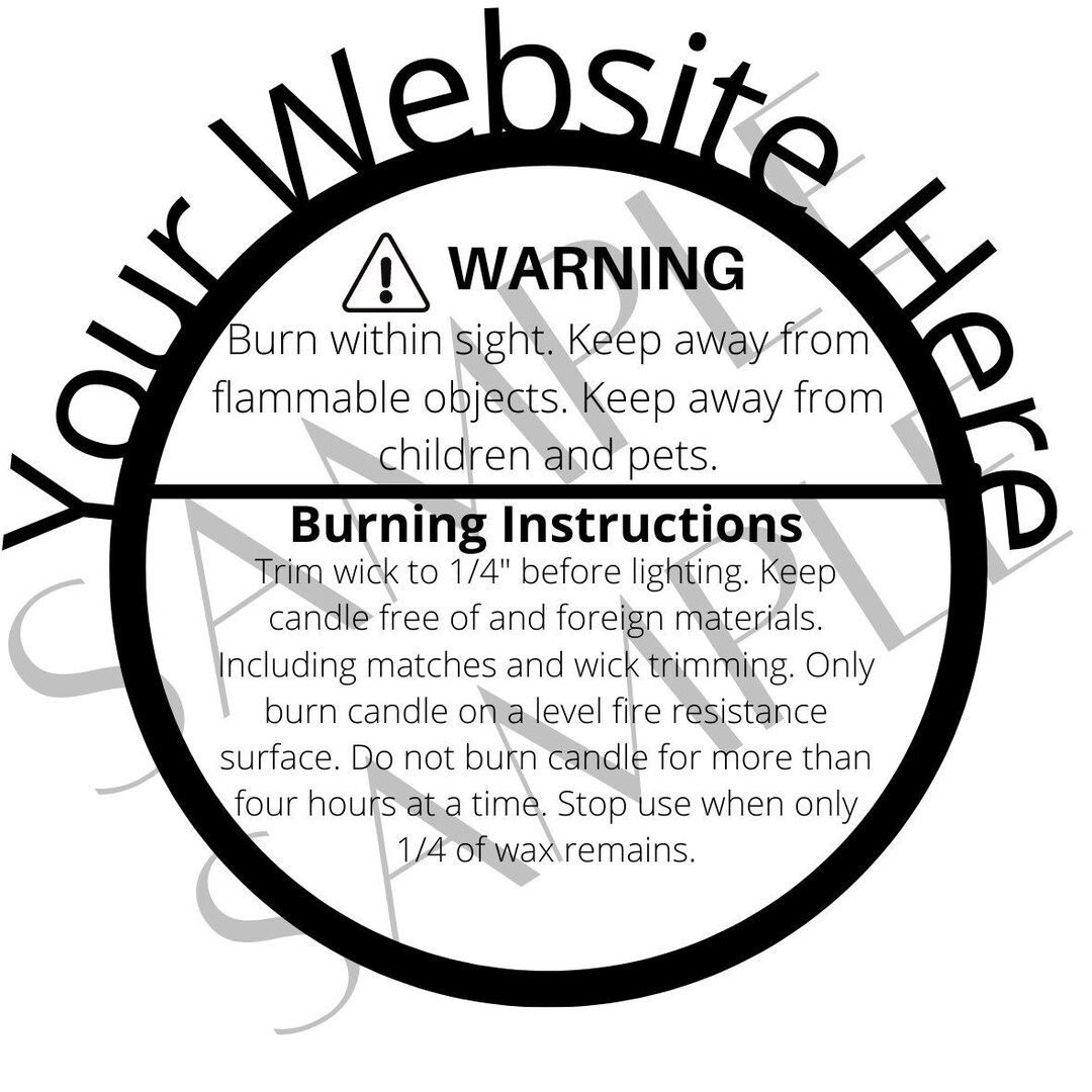 Custom Warning Labels for Candles Etsy UK