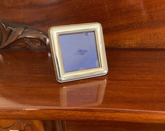 Vintage small square silver finish frame, boyfriend, girlfriend, Mother's Day gift, Housewarming gift, Gift for Her, Gift for Him