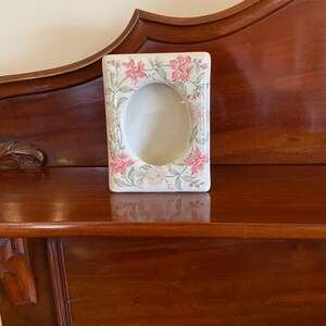 Vintage Floral Ceramic Picture Frame - Prima by Otagiri - Made in Japan