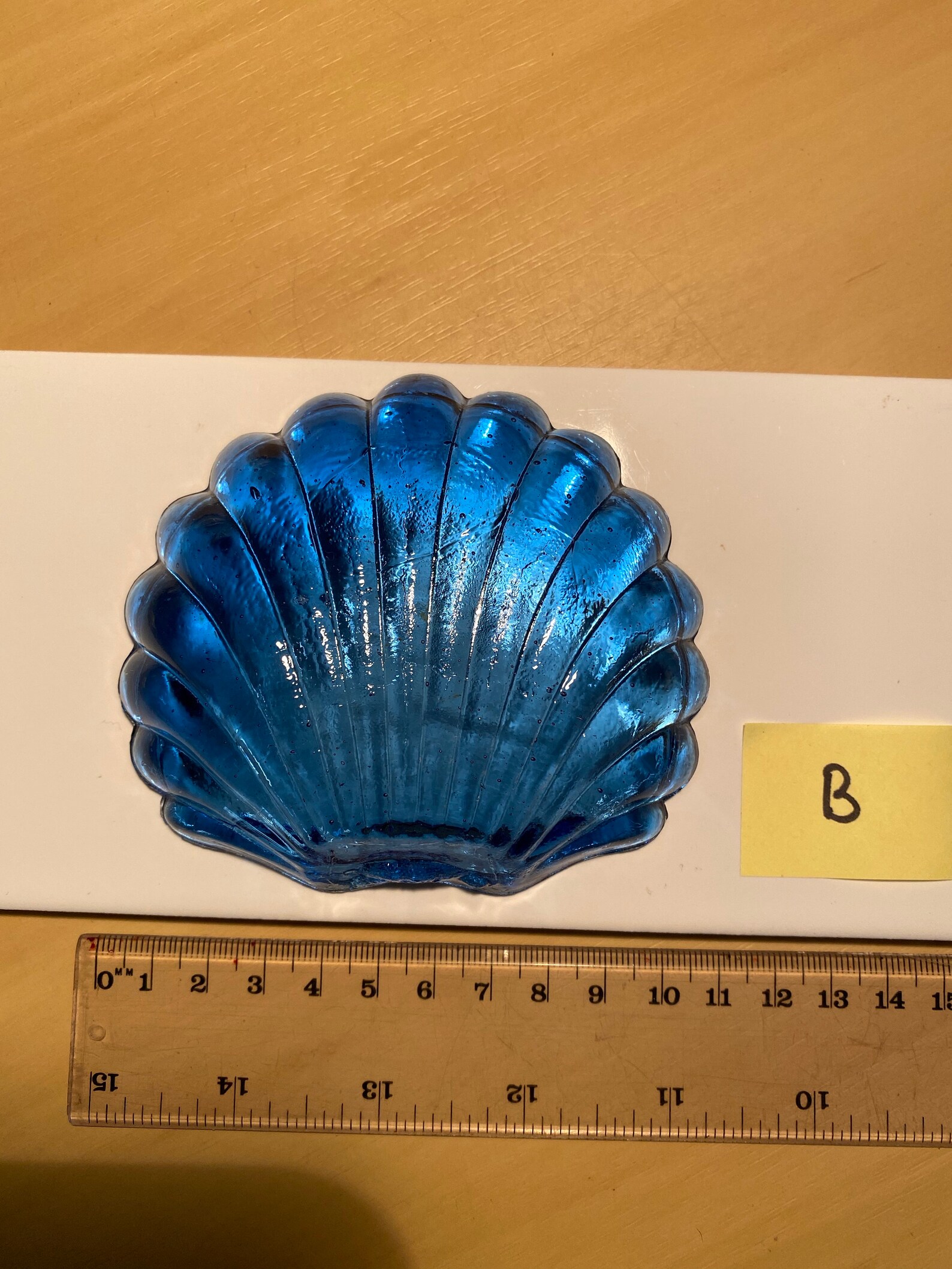 Vintage cobalt blue shell shaped soap dish trinket dish Etsy