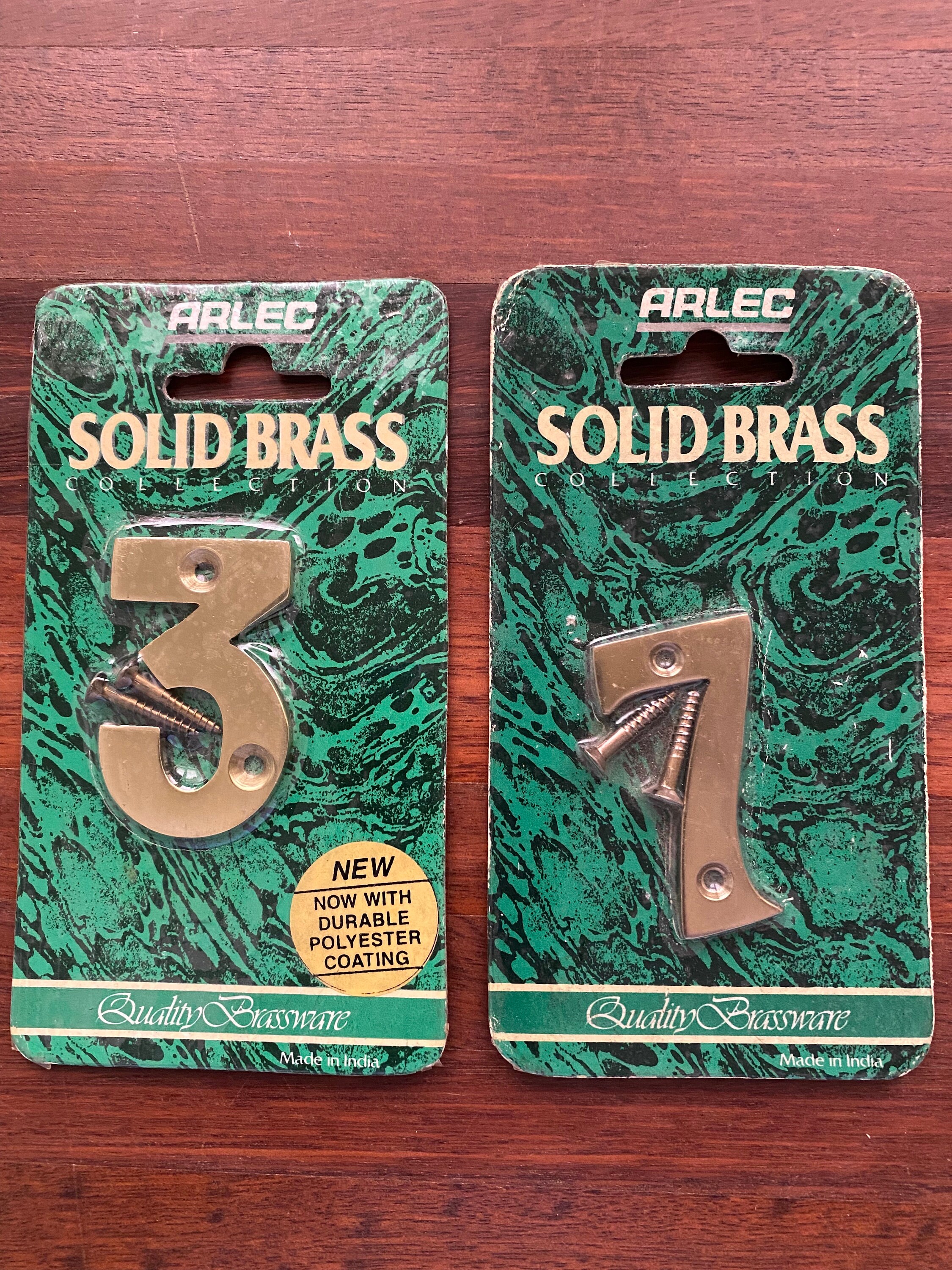 Vintage Solid Brass House Numbers Country Style Renovate Etsy Australia