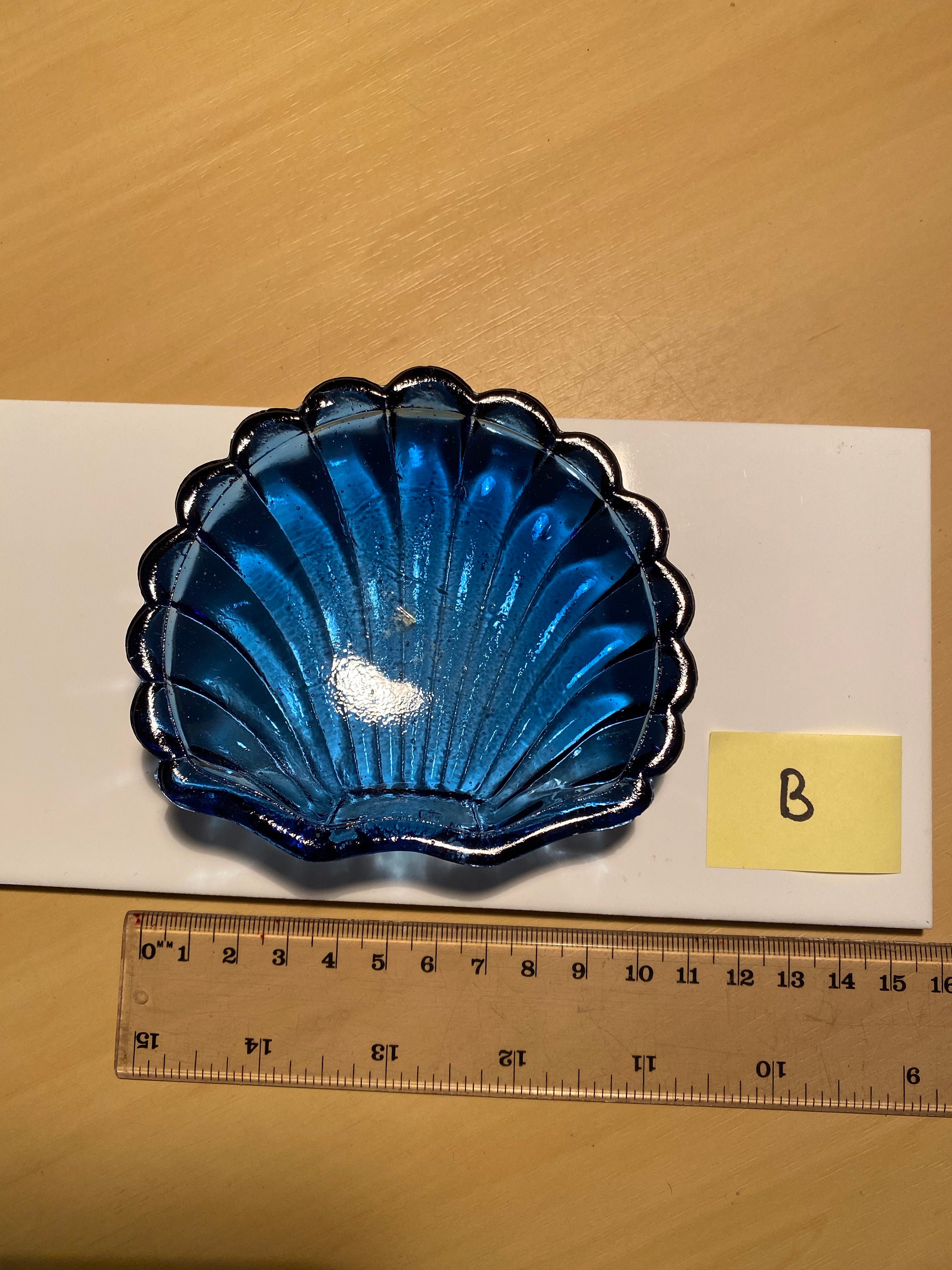 Vintage cobalt blue shell shaped soap dish trinket dish Etsy