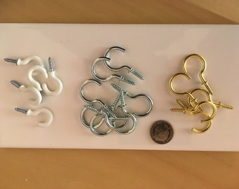 Cup Hooks brass pvc coated zinc plated storage hooks make space