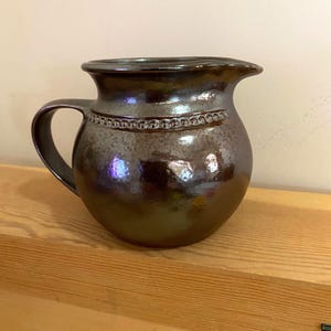 Vintage small Australian Bendigo Pottery jug, rustic stoneware, country kitchen decor, gift for housewarming, foodie, Christmas gift