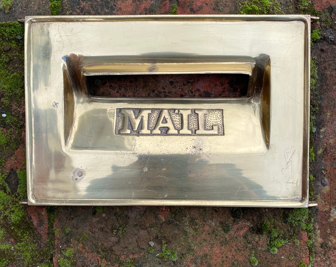 Vintage Brass Mail Box Front & Back, Lockable Mail Box Rear, Slot