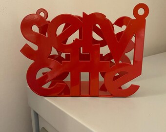 Vintage Red Enamel Napkin Holder: Retro Kitchen Decor