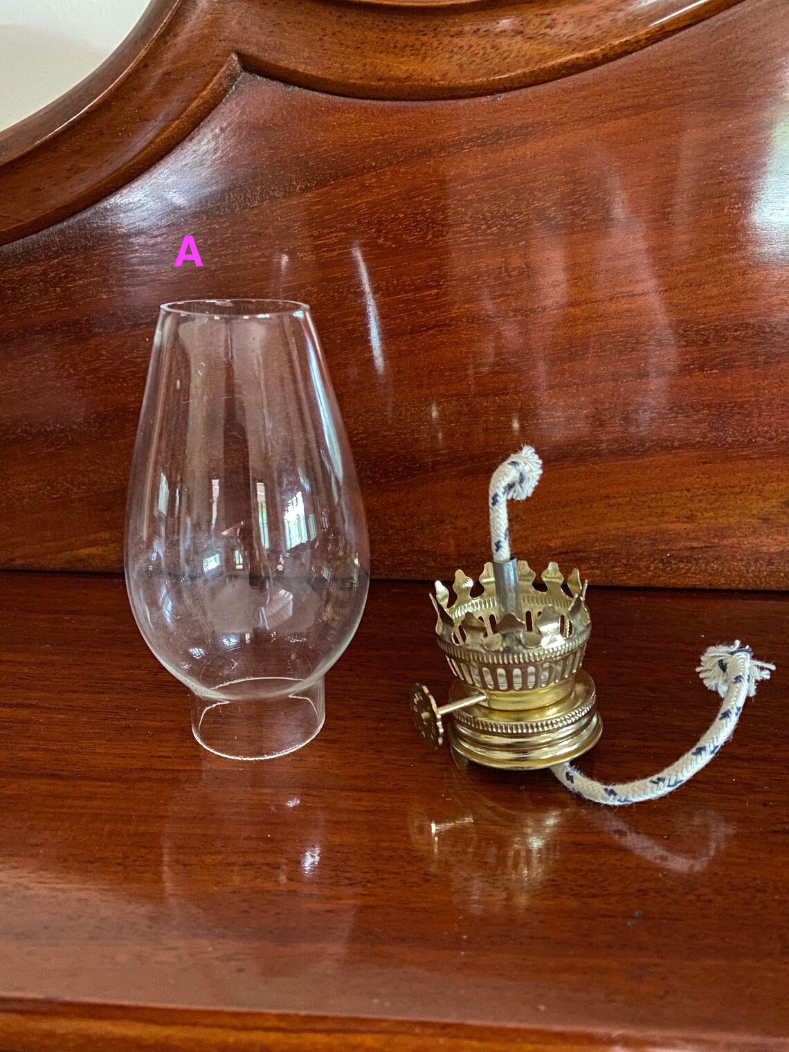 Vintage Pixie Hurricane lamp replacement chimney burner Etsy