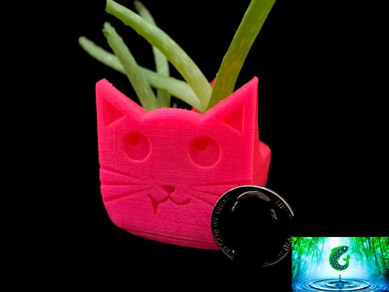 Pink Cat Indoor Outdoor Planter Pla Plastic Etsy