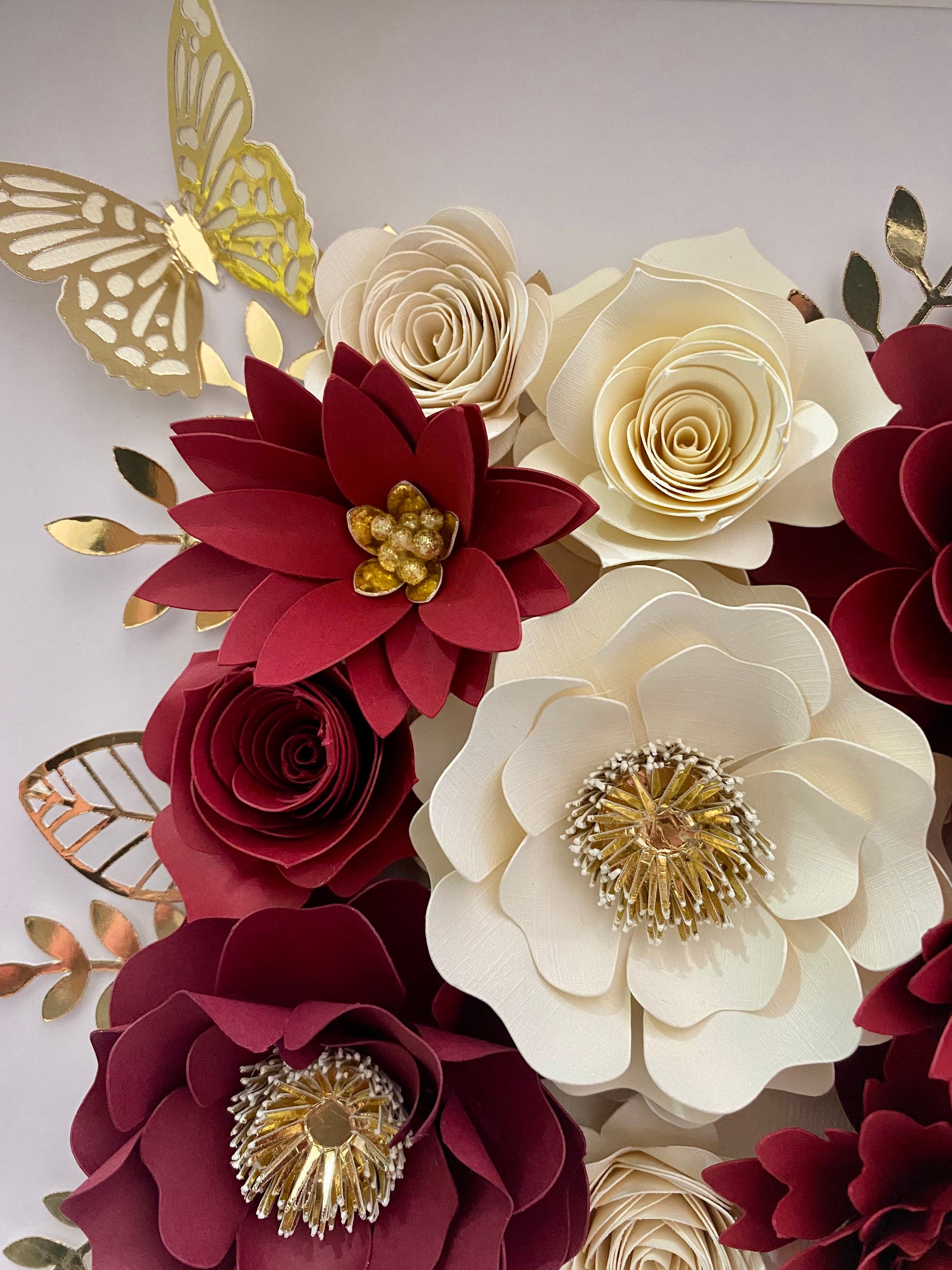 Paper Flowers Shadow Box Shadow Box Custom Shadow Box Etsy Canada