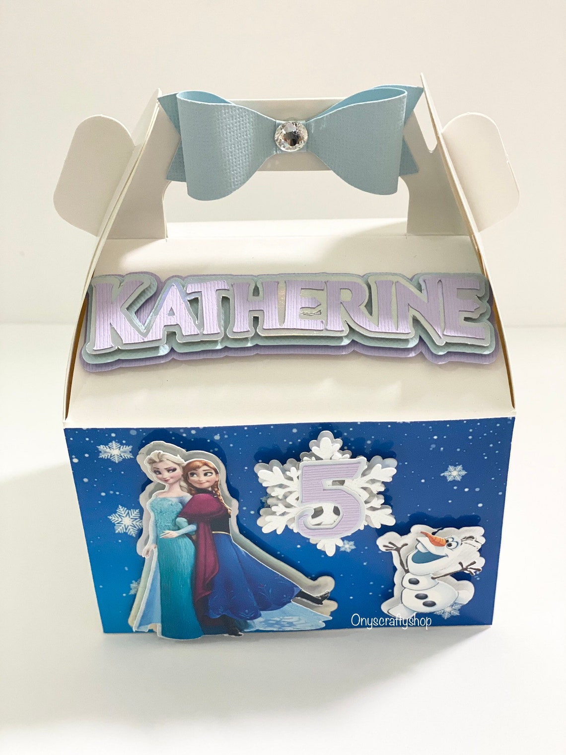 Frozen party box Frozen favor box Frozen treat box Etsy