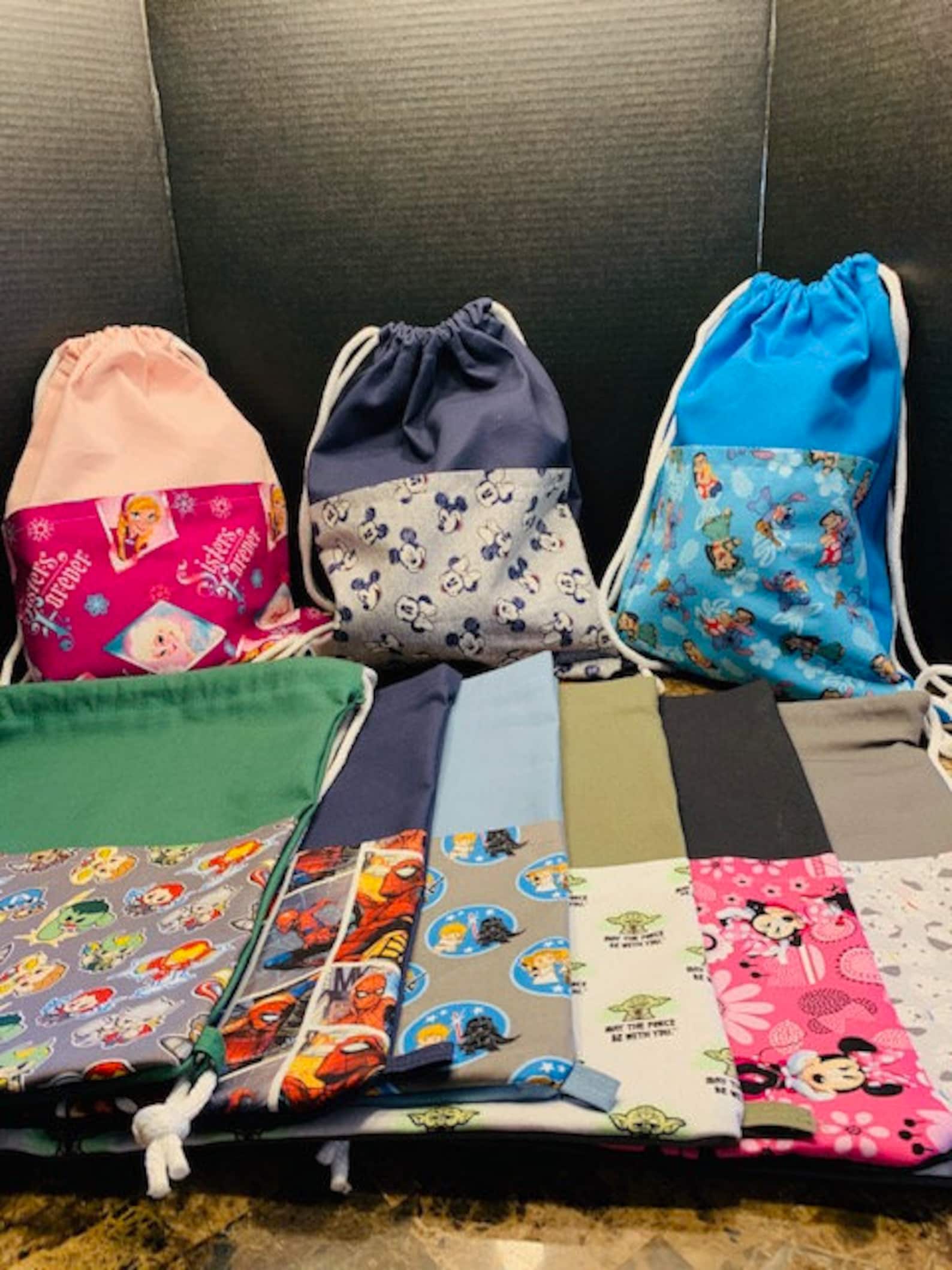 Drawstring bag/ Drawstring backpack/ Reusable gift bag/ Theme Etsy