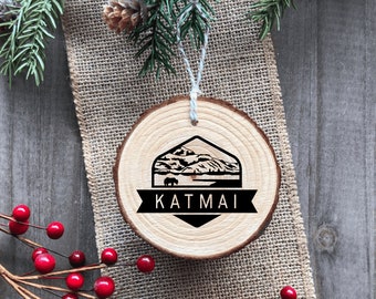 Katmai National Park - Wood Ornament - Handmade