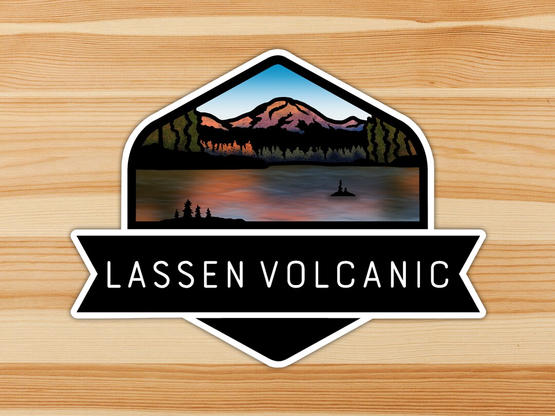 Lassen Volcanic National Park Emblem Vinyl Sticker 2 - Etsy