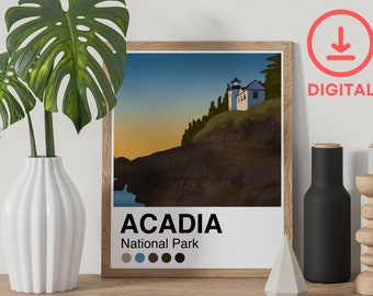 Acadia Palette  - 8x10 Art Print Poster - Digital Download
