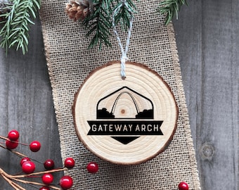 Gateway Arch National Park - Wood Ornament - Handmade