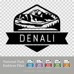 Denali National Park Emblem - Digital Download | SVG, PNG, AI, & More