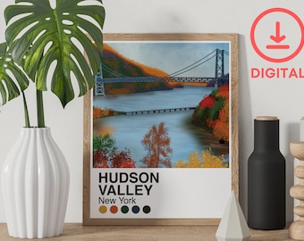 Hudson Valley Palette - 8x10 Art Print Poster - Digital Download