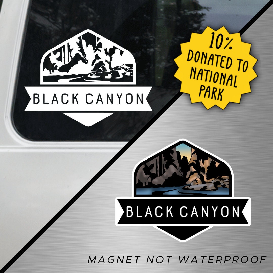 Hike Logo National 3x7 inch Black Canyon of The Gunnison Brown Sign Sticker